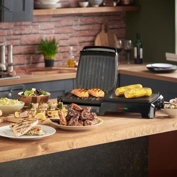 George Foreman Large Electric Grill & Griddle - Dual Cooking with Independent Temperature Controls, Non-Stick - Image 4