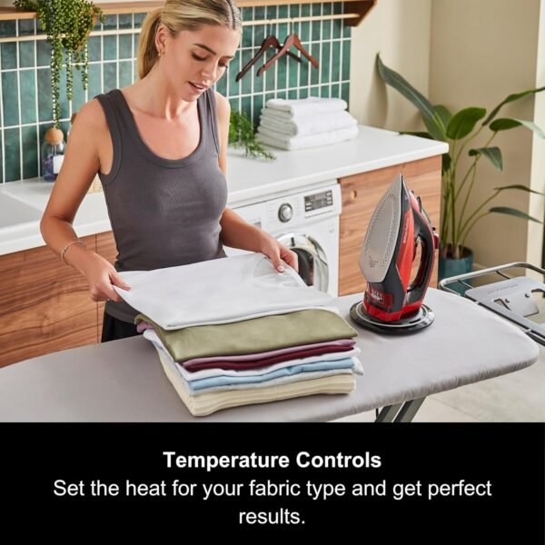 Morphy Richards EasyCHARGE Cordless Steam Iron, Non Stick Ceramic Soleplate, 130g Boost, 30g Output, 350ml Water Tank, Anti Drip and Scale, Auto Shut-off, 2.5m Cord, 2400W, Red - Image 7
